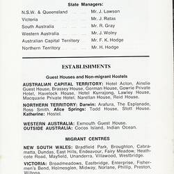 Booklet - Facts about Commonwealth Hostels Limited, 1970