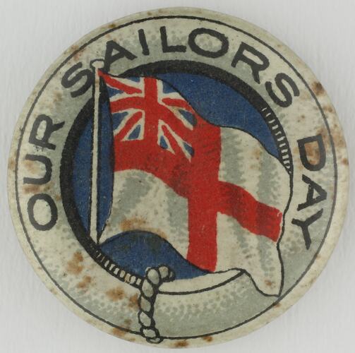 Badge - 'Our Sailors Day', World War I