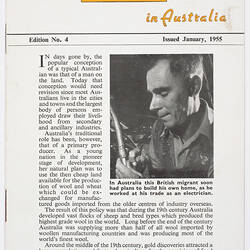 Booklet - 'Facts about Employment in Australia', Australian News & Information Bureau, Jan 1955