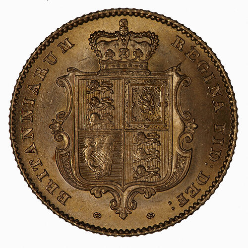 Coin - Half-Sovereign, Queen Victoria, Great Britain, 1842 (Reverse)