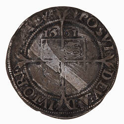 Coin - Sixpence, Elizabeth I, England, Great Britain, 1561 (Reverse)