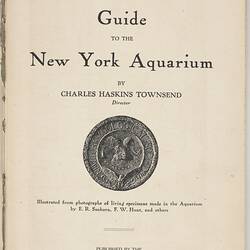 Book - Guide To The New York Aquarium