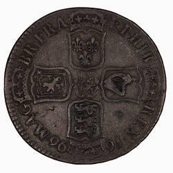 Coin - Halfcrown, William III, Great Britain, 1696 (Reverse)