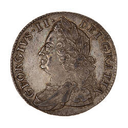 Coin - Halfcrown, George II, Great Britain, 1750 (Obverse)