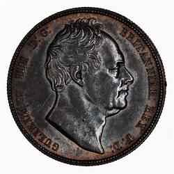 Coin - Halfcrown, William IV,  Great Britain, 1836 (Obverse)