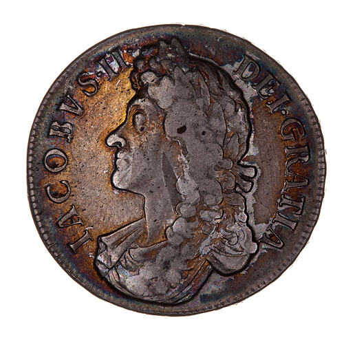Coin - Crown, James II, Great Britain, 1688 (Obverse)