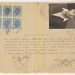 Certificate - Nationality, Issued to Nicolae Condurateanu, 1947