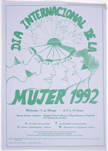 Poster - International Women's Day, Spanish Activities, 1992
