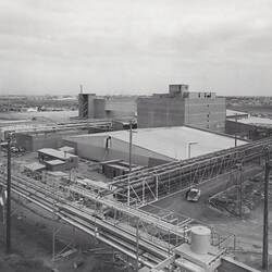 Photograph - Kodak Australasia Pty Ltd, Aerial View of Factory Site From Building 11, Power House, Kodak Factory, Coburg, 1959