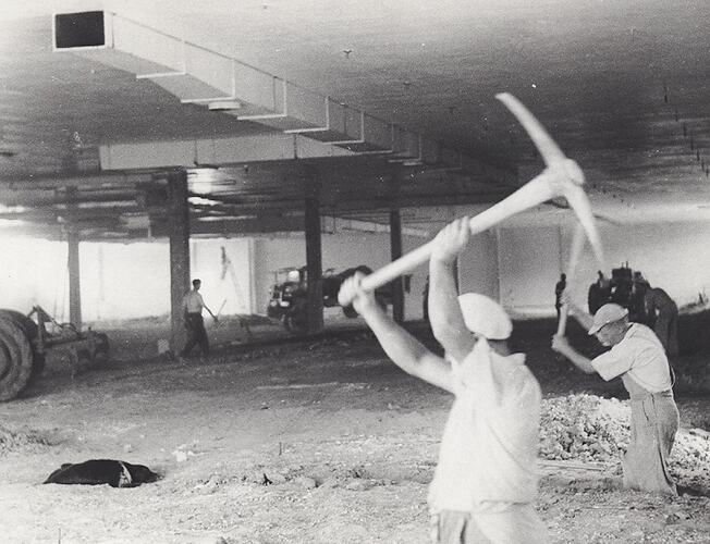 Photograph - Kodak Australasia Pty Ltd, Interior View of Construction Work in Building 5, Kodak Factory, Coburg, 195