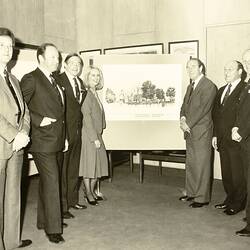 Photograph - Centennial Hall and Gardens Press Conference, Exhibition Building, 28 July 1980