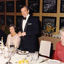 Photograph - Chairman's Toast, Dinner for Deputy Chairman, Ken L. Christian, Celebrating Twenty-Fives Years as Trustee, Royal Exhibition Building, Melbourne, 16 Jul 1982