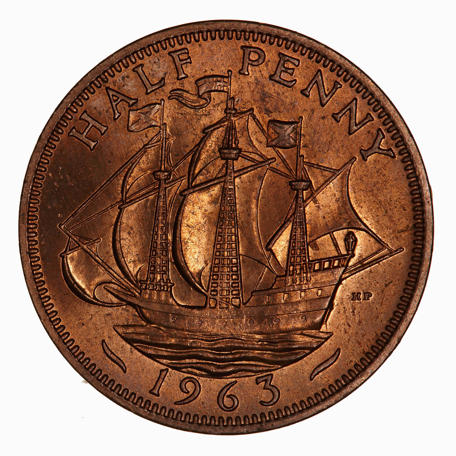 Coin Halfpenny Elizabeth II Great Britain 1963 coin-halfpenny-elizabeth-ii-great-britain-1963