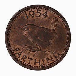 Coin - Farthing, Elizabeth II, Great Britain, 1954 (Reverse)