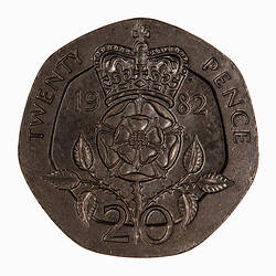 Coin - 20 Pence, Elizabeth II, Great Britain, 1982 (Reverse)