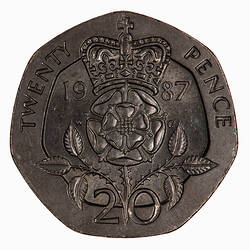 Coin - 20 Pence, Elizabeth II, Great Britain, 1987 (Reverse)