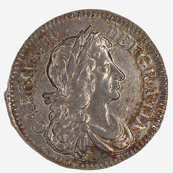 Coin - Groat, Charles II, Great Britain, 1677 (Obverse)