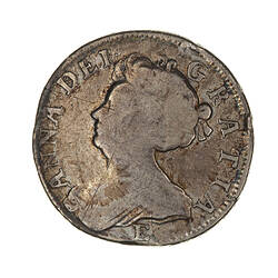 Coin - 1 Shilling, Queen Anne, England, Great Britain, 1707 (Obverse)