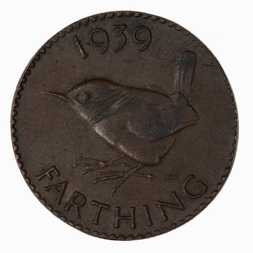 Coin - Farthing, George VI, Great Britain, 1939 (Reverse)