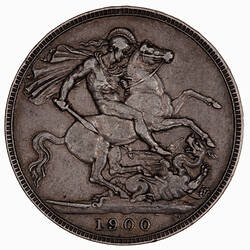 Coin - Crown, Queen Victoria, Great Britain, 1900 (Reverse)