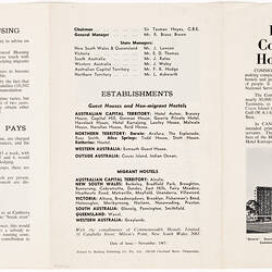 Booklet - 'Facts about Commonwealth Hostels Limited', Commonwealth Hostels Ltd, 1967