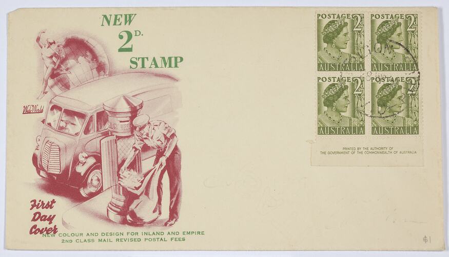 First Day Cover - King George VI Definitive, 2 Pence, Australia, 28 Mar 1951