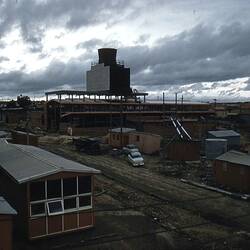 Slide - Kodak Australasia Pty Ltd, Construction of Powerhouse Building 11 with Water Cooling Tower, Kodak Factory, Coburg, 1958