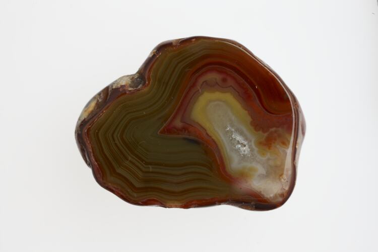 Orange and yellow agate slice.