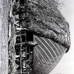 Negative - Construction of Thatched Building, Pacific Islands, circa 1930s