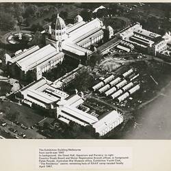 Aerial View of the Exhibition Building from North East, Melbourne, 1947