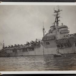 Photograph - Aircraft Carrier, Palmer Family Migrant Voyage, Aden, Yemen, 09 Mar 1947