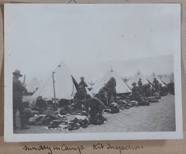 'Sunday in Camp', Egypt, Captain Edward Albert McKenna, World War I, 1914-1915