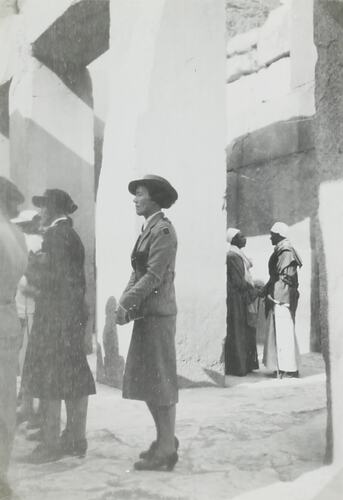 Photograph - Men and Women at Ruins, Sakkara, Egypt, World War II, 1939-1943