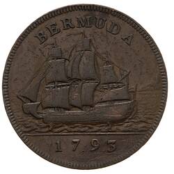 Coin - 1 Penny, Bermuda, 1793