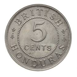 Coin - 5 Cents, British Honduras (Belize), 1919