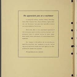 Service Manual - H.V. McKay Massey Harris, SUNSHINE MASSEY HARRIS, 500 Series, Drills, 1957