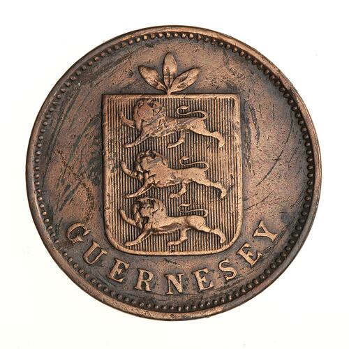 Coin - 4 Doubles, Guernsey, Channel Islands, 1830