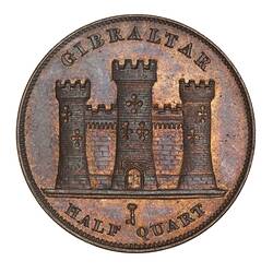 Coin - 1/2 Quart, Gibraltar, 1842