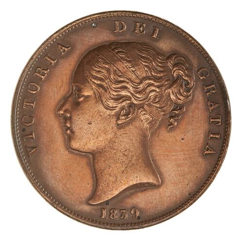 Coin - 1 Penny, Isle of Man, 1839