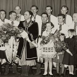 Children Presenting Flowers to Ukrainian Male Choir, South Melbourne Town Hall, 1955