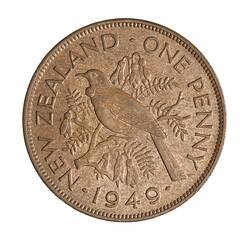 Coin - 1 Penny, New Zealand, 1949