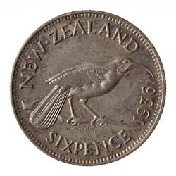 Coin - 6 Pence, New Zealand, 1936