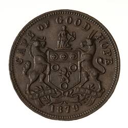 Trade Token - 1/2 Penny, J.W. Irwin, Cape Town, South Africa, 1879