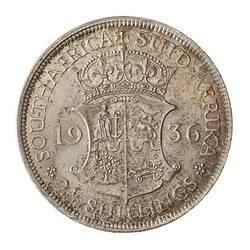 Coin - 1/2 Crown, South Africa, 1936