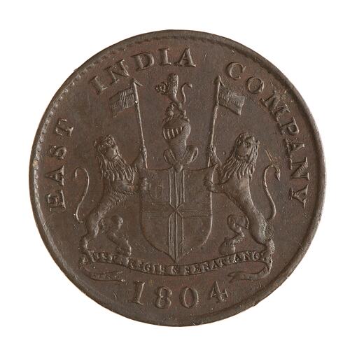 Coin - 1/2 Pice, Bombay Presidency, India, 1804