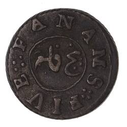 Coin - 5 Fanams, Madras Presidency, India, 1807