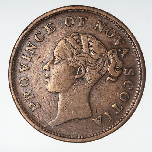 Coin - 1 Penny, Nova Scotia, Canada, 1840