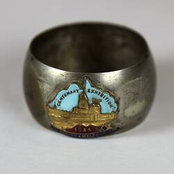 Napkin Ring - All-Australian Exhibition, Silver Plated, Round, 1934-1935