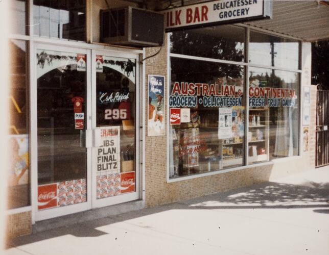 K & A Pappas, Australian & Continental Milk Bar Shopfront, Preston West, early 1980s