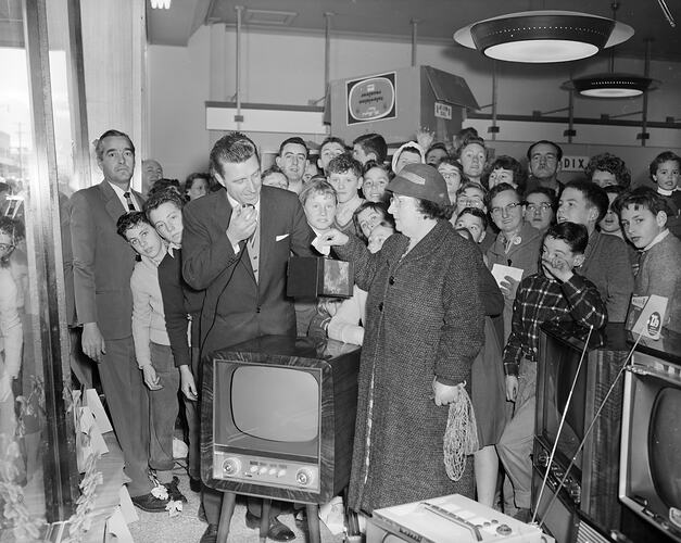 Crowd of People in Retail Showroom, Hampton, Victoria, 1958